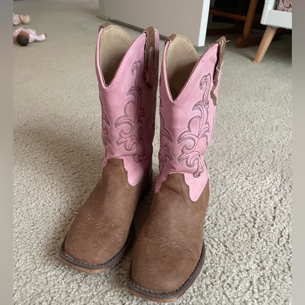 Roper Youth Girls Blaze Pink Western Boots